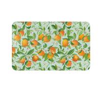 VOSERY Tapis de salle de bain doux, absorbant, antidérapant, lavable en machine, mandarine, 76,2 x 50,8 cm