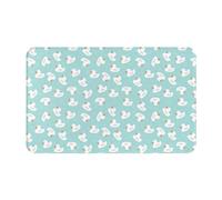 VOSERY Tapis de salle de bain doux absorbant antidérapant, lavable en machine Motif canard Bubble_B 76,2 x 50,8 cm