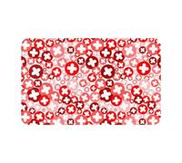 VOSERY Tapis de salle de bain doux, absorbant, antidérapant, lavable en machine, motif croix pour salle de bain, 76,2 x 50,8 cm