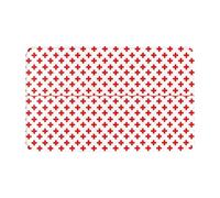 VOSERY Tapis de salle de bain doux, absorbant, antidérapant, lavable en machine, motif croix rouge, 76,2 x 50,8 cm