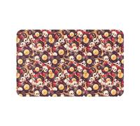 VOSERY Tapis de salle de bain doux, absorbant, antidérapant, lavable en machine, motif tête de mort, 76,2 x 50,8 cm