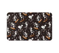 VOSERY Tapis de salle de bain doux, absorbant, antidérapant, lavable en machine, motif tête de mort sautante, 76,2 x 50,8 cm