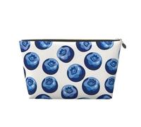 VOSERY Trousse de maquillage en cuir, trousse de toilette de voyage pour femme, jolie trousse de maquillage saphir, myrtille, jolie pochette de maquillage, trousse de maquillage étanche