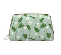 VOSERY Trousse de maquillage, trousse de toilette de voyage pour femme, grande capacité, belle trousse de maquillage calla, jolie trousse de maquillage en cuir imperméable