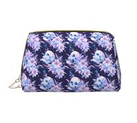 VOSERY Trousse de maquillage, trousse de toilette de voyage pour femme, grande capacité, ciel étoilé, tête de mort, fleur, trousse de maquillage mignonne, trousse de maquillage en cuir imperméable