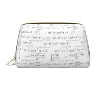 VOSERY Trousse de maquillage, trousse de toilette de voyage pour femme, grande capacité, design équation mathématique, trousse de maquillage mignonne, trousse de maquillage en cuir imperméable