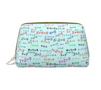 VOSERY Trousse de maquillage, trousse de toilette de voyage pour femme, grande capacité, formule d'équation colorée, trousse de maquillage mignonne, trousse de maquillage en cuir imperméable
