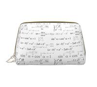 VOSERY Trousse de maquillage, trousse de toilette de voyage pour femme, grande capacité, formule équation, trousse de maquillage mathématiques, jolie trousse de maquillage en cuir imperméable