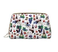 VOSERY Trousse de maquillage, trousse de toilette de voyage pour femme, grande capacité, sac de maquillage imprimé vin, trousse de maquillage No.J911, jolie pochette de maquillage, étui de maquillage