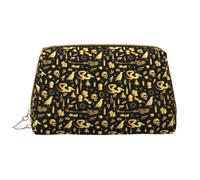 VOSERY Trousse de maquillage, trousse de toilette de voyage pour femme, grande capacité, trousse de maquillage glod, tête de mort, serpent, oiseau, trousse de maquillage mignonne, trousse de