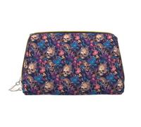 VOSERY Trousse de maquillage, trousse de toilette de voyage pour femme, grande capacité, trousse de maquillage, motif tête de mort, ciel étoilé, fleur, trousse de maquillage mignonne, trousse de