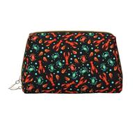 VOSERY Trousse de maquillage, trousse de toilette de voyage pour femme, grande capacité, trousse de maquillage, trousse de maquillage en cuir étanche avec crevettes, crabe, homard, jolie pochette de