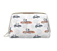 VOSERY Trousse de maquillage, trousse de toilette de voyage pour femme, grande capacité, trousse de maquillage motif crabe zèbre, jolie trousse de maquillage en cuir imperméable