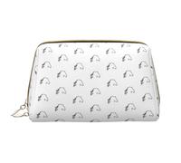 VOSERY Trousse de maquillage, trousse de toilette de voyage pour femme, grande capacité, trousse de maquillage minimaliste, trousse de maquillage mignonne, trousse de maquillage en cuir imperméable