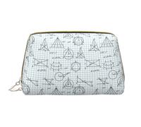 VOSERY Trousse de maquillage, trousse de toilette de voyage pour femme, trousse de maquillage avec impression d'équation mathématique, grande capacité, trousse de maquillage mignonne, trousse de