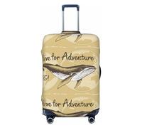 VOSERY We Live for Adventure Housse de protection lavable pour valise de 45,7 à 81,3 cm, Noir/blanc, X-Large