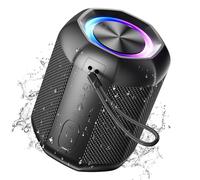 VOSFEEL Enceinte Bluetooth Portable sans Fil, Haut Parleur Puissant Lumineuse avec Bass, Double Appairage Stéréo, IPX6 Étanche, Autonomie 18H, pour Randonnées/Fêtes/Voyage/Extérieur/Party