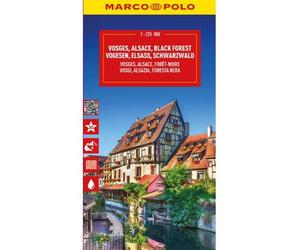 Vosges, Alsace, Forêt Noire 1 : 225.000 - Collectif - Marco polo - Atlas / carte