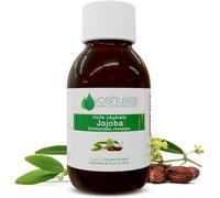 VOSHUILES - Huile Cosmétique Végétale de Jojoba Neutre (Sans Parfum) 250ml - Huile de Soin Naturelle pour Peau et Cheveux - Hydratante- Nourrissante- Certifiée COSMOS 250 ml