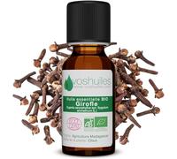 VOSHUILES - Huile Essentielle BIO de Girofle - 20ml - 100% Pure et Naturelle - Idéale pour l'Usage Alimentaire et le Bien-être - Chaud et Épicé - Clou de Girofle