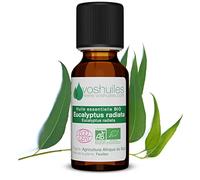 VOSHUILES - Huile Essentielle BIO d'Eucalyptus Radiata - 10ml - 100% Pure et Naturelle - Eucalyptus Radié - Usage Alimentaire et Diffusion - Frais Douceur