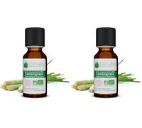 VOSHUILES - Huile Essentielle BIO Lemongrass 20ml - Parfum Naturel et Pur pour Diffuseur- Massage- Aromathérapie - Relaxation et Bien-être - Qualité Premium (Lot de 2)