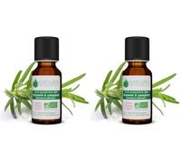 VOSHUILES - Huile Essentielle BIO Romarin à Camphre 20ml - Pure et Naturelle- Aromathérapie- Diffusion- Massage- Relaxation- Qualité Supérieure- Vegan- Sans Additifs (Lot de 2)