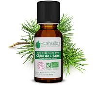 Voshuiles - Huile Essentielle Cèdre de L'Atlas Bio 60ml - Parfum Boisé - Idéale pour Diffuseur ou Chasser les Insectes - Huiles Essentielles de Qualité - 100% Pure et Naturelle - HEBBD et ECOCERT