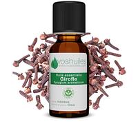 VOSHUILES - Huile Essentielle Chaud et Épicé 20ml - Girofle 100% Pure et Naturelle HEBBD - Utilisation en Massage avec Huile Végétale - Parfum Chaud et Épicé