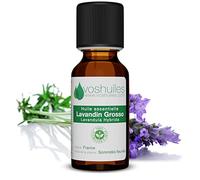 VOSHUILES - Huile Essentielle de Lavandin Grosso - 100% Pure et Naturelle - Idéale pour la Diffusion et le Soin du Linge - Arôme Frais de Provence - 125ml