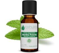 VOSHUILES - Huile Essentielle de Menthe Poivrée - 125ml - Distillation Intégrale à la Vapeur - Flacon Verre Ambré avec Bouchon Sécurité et Compte-Gouttes