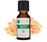 VOSHUILES - Huile Essentielle de Myrrhe - 10ml - Distillation de Résine de Balsamier - Flacon Verre Ambré avec Bouchon Sécurité et Compte-Gouttes de Précision