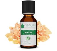 VOSHUILES - Huile Essentielle de Myrrhe - 2ml - Distillation de Résine de Balsamier - Flacon Verre Ambré avec Bouchon Sécurité et Compte-Gouttes de Précision