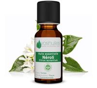VOSHUILES - Huile Essentielle de Néroli - Distillation de Fleurs de Bigaradier - Flacon Verre Ambré avec Bouchon Sécurité et Compte-Gouttes de Précision - 2ml
