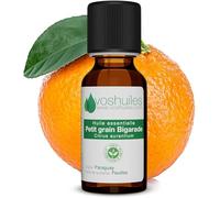 VOSHUILES - Huile Essentielle de Petit Grain Bigarade - Distillation de Feuilles de Bigaradier - Flacon Verre Ambré avec Bouchon Sécurité et Compte-Gouttes - 10ml