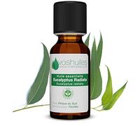 VOSHUILES - Huile Essentielle d'Eucalyptus Radiata - 60ml - 100% Pure et Naturelle - Eucalyptus Radié - Diffusion Fraîche et Sucrée - Confort Respiratoire Doux
