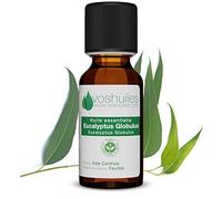VOSHUILES - Huile Essentielle Eucalyptus Globulus - Parfum Puissamment Frais et Boisé - 100% Pure, Naturelle et Chémotypée - Distillation à la Vapeur - 20ml