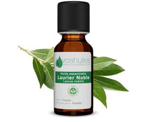 Voshuiles - Huile Essentielle Laurier Noble - 20ml - 100% Pure et Naturelle - HEBBD - Utilisation en Diffusion - Parfum Propice à la Détente - Traçabilité et Qualité - Entreprise Française