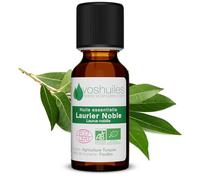 Voshuiles - Huile Essentielle Laurier Noble Bio 20ml - Parfum Herbacé et Frais - Utilisation Alimentaire - Huiles Essentielles de Qualité - 100% Pure et Naturelle - HEBBD et Certifiée ECOCERT
