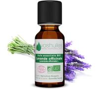Voshuiles - Huile Essentielle Lavande Officinale Bio 60ml - Parfum Frais - Utilisation Polyvalente - Apaisante - Huiles Essentielles de Qualité - 100% Pure et Naturelle - HEBBD et Certifiée ECOCERT