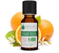 Voshuiles - Huile Essentielle Orange Douce Bio 10ml - Parfum Fruité et Frais - Nombreuses Vertus et Applications - Huiles Essentielles de Qualité - 100% Pure et Naturelle - HEBBD et Certifiée ECOCERT