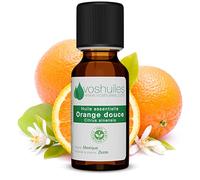 Voshuiles - Huile Essentielle Orange Douce Bio 20ml - Parfum Fruité et Frais - Nombreuses Vertus et Applications - Huiles Essentielles de Qualité - 100% Pure et Naturelle - HEBBD et Certifiée ECOCERT