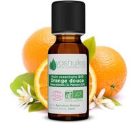 VOSHUILES - Huile Essentielle Orange Douce BIO 250ml | 100% Pure et Naturelle - HEBBD - Certifiée BIO Ecocert - Odeur gourmande, sommeil & détente - Contrôle qualité France