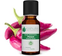VOSHUILES - Huile Essentielle Piment 10ml | 100% Pure et Naturelle - HEBBD - Chaleur stimulante, confort musculaire & tonus - Matière première - Contrôle qualité France.