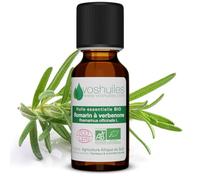 Voshuiles - Huile Essentielle Romarin à Verbénone Bio 20ml - Parfum Frais - Nombreuses Vertus - Huiles Essentielles de Qualité - 100% Pure et Naturelle - HEBBD et Certifiée ECOCERT