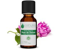VOSHUILES - Huile Essentielle Rose de Damas 1ml - Absolue de Rose - Extraction Solvant - Odeur Intense - Diffusion Bien-Être - Plaisir Olfactif - Huile Essentielle de Qualité