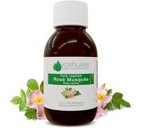VOSHUILES - Huile Végétale Cosmétique Rose Musquée 100ml - Soin Naturel pour Peau- Visage et Corps - Hydratation- Régénération et Éclat - Qualité Premium
