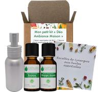 VOSHUILES - Kit Déo Ambiance Maison - 50ml - 2 Huiles Essentielles Orange Douce Bio et Encens avec Vaporisateur - Spray Apaisant Naturel pour Chambre et Salon
