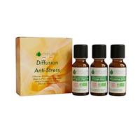 VOSHUILES - Kit Diffusion Anti-Stress BIO - 3x10ml - Huiles Essentielles Orange Douce Petit Grain Bigarade et Mandarine Verte - Détente Naturelle et Sommeil