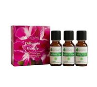 VOSHUILES - Kit Diffusion Florale 3x10ml - Trio d'Huiles Essentielles de Lavande Vraie et Géranium Rosat et Ylang Ylang - Flacons Verre Ambré avec Bouchon de Sécurité